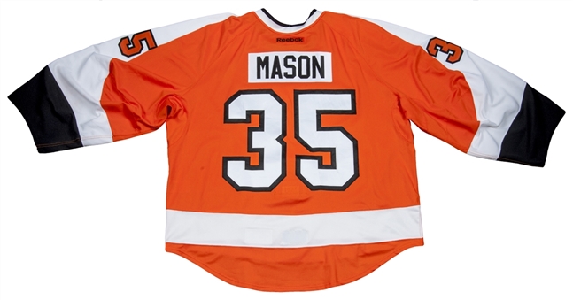 2014-15 Steve Mason Game Used Philadelphia Flyers Jersey (MeiGray)